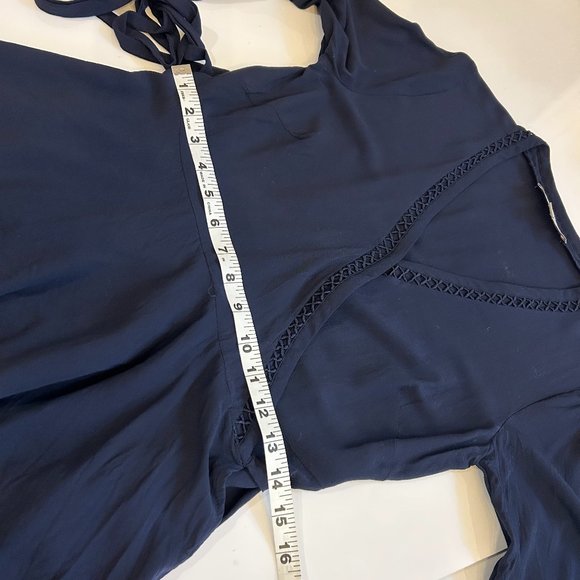 Ann Taylor Loft Navy Wrap Blouse - Picture 5 of 10